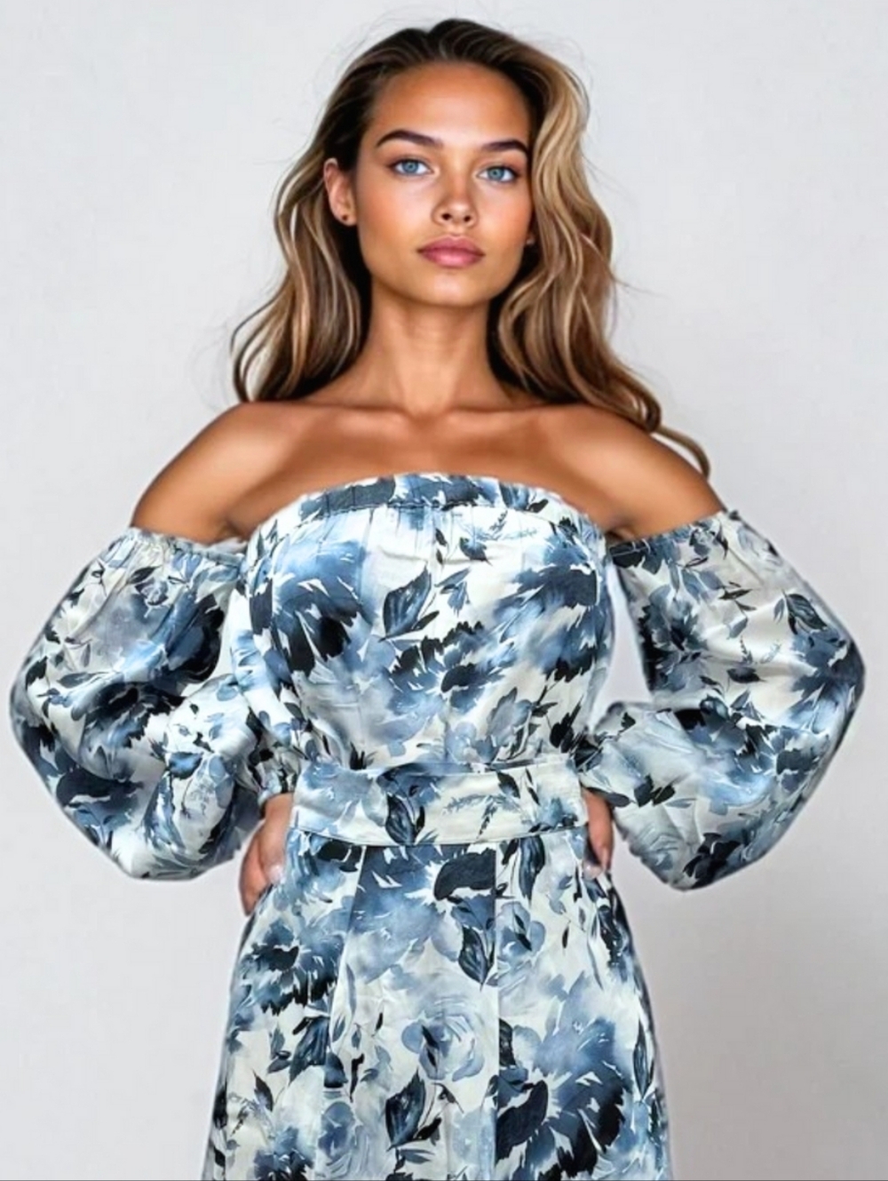 BaliaWear Balia Wear Celeste Top Sapphire Bloom - Extra Coverage (L/XL) NWT